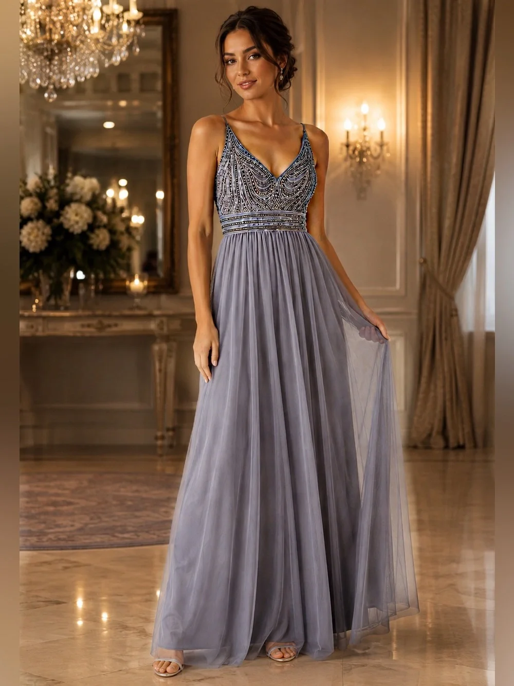 glitter wrap dress Plum Mini Halter Ruffle Detail Sequin Size:64 Short Perfect for holiday parties SAGE